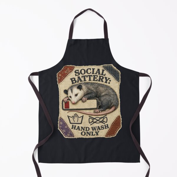 Item preview, Social Battery Opossum - Hand Wash Only designed and sold by PitsFusion.