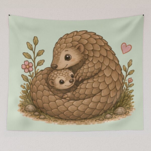 Item preview, Mum & Baby Love Pangolin designed and sold by MellowMunchkins.