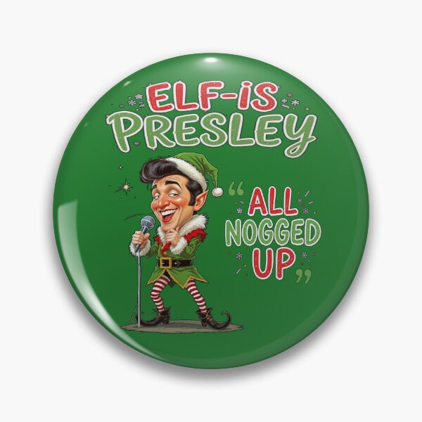 Item preview, Elvis Presley Elf-is Presley All Nogged Up Christmas designed and sold by GaffaDesigns.