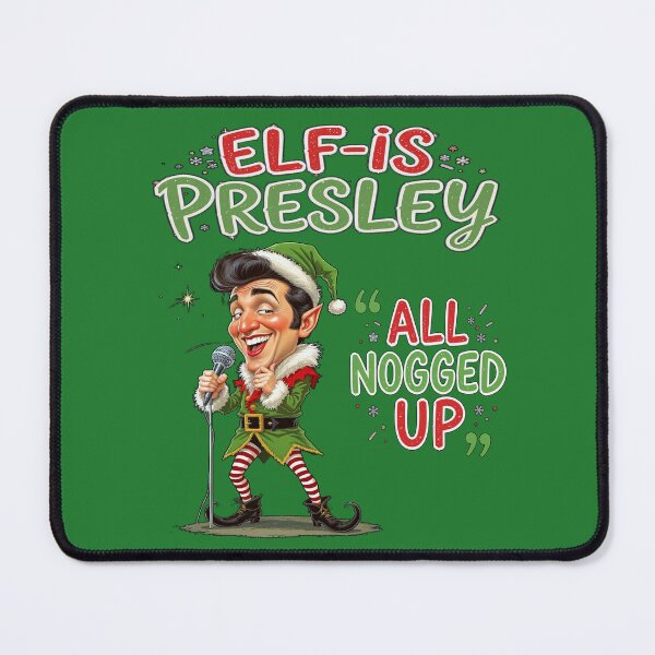 Item preview, Elvis Presley Elf-is Presley All Nogged Up Christmas designed and sold by GaffaDesigns.