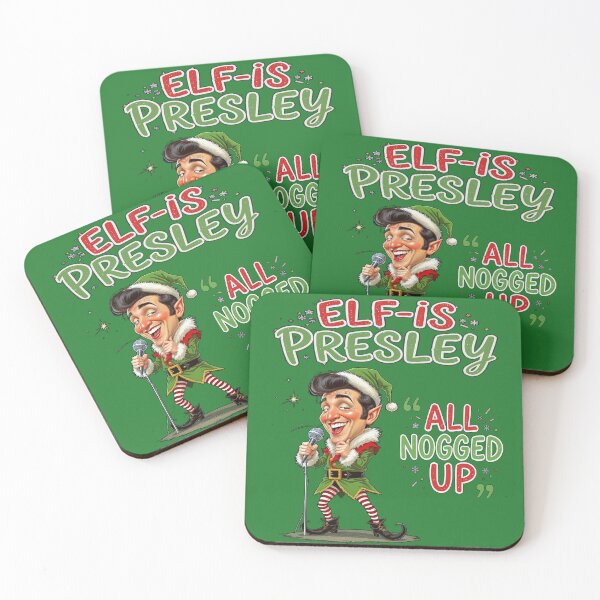 Item preview, Elvis Presley Elf-is Presley All Nogged Up Christmas designed and sold by GaffaDesigns.