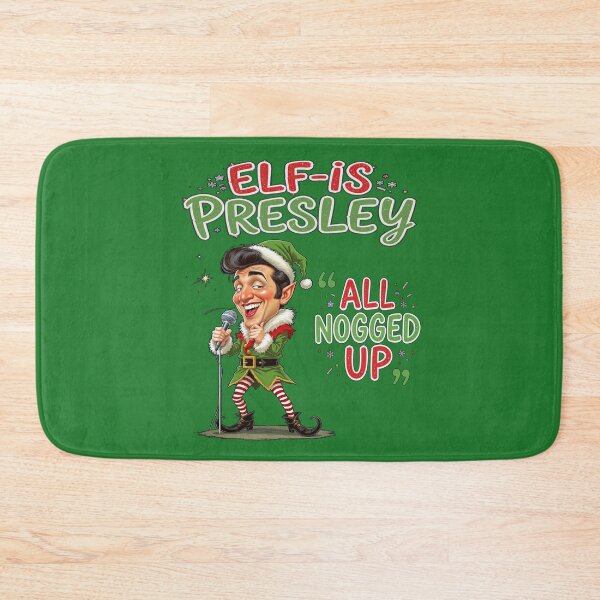 Item preview, Elvis Presley Elf-is Presley All Nogged Up Christmas designed and sold by GaffaDesigns.