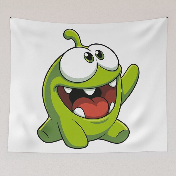Item preview, Cute Green Monster Om Nom Waving designed and sold by Coldink.