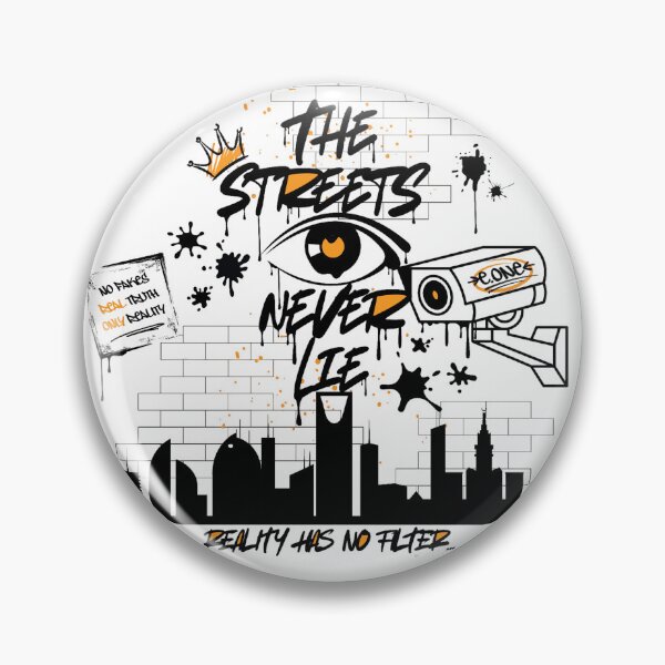 Item preview, The Streets Never Lie — Urban Surveillance Graffiti Art designed and sold by ENDTOENDSTORE.