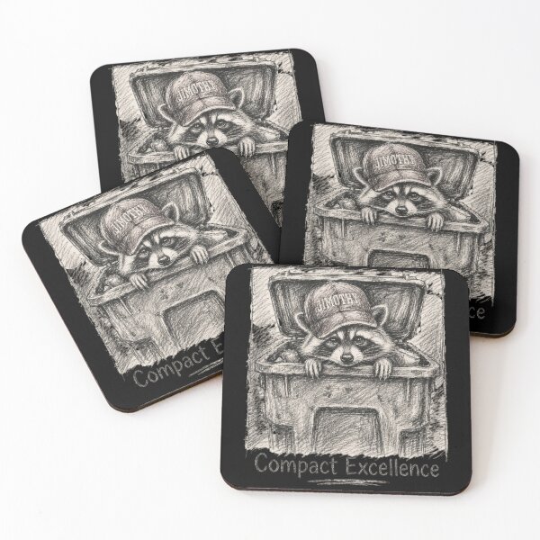 Item preview, Compact Excellence Jimothy Raccoon in Trash Can Vintage Sketch designed and sold by thoughtswear.