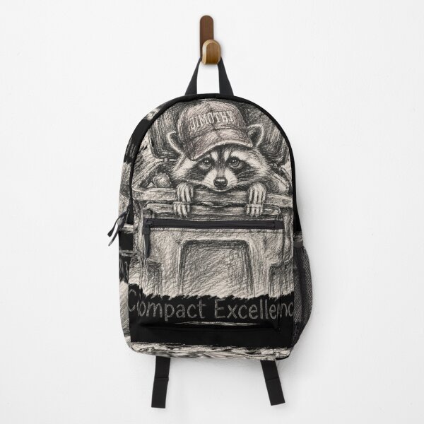 Item preview, Compact Excellence Jimothy Raccoon in Trash Can Vintage Sketch designed and sold by thoughtswear.