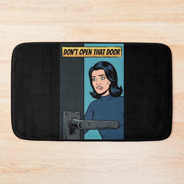 Item preview, Don't Open That Door Minimalist Horror Comic Poster designed and sold by DuckOddity.