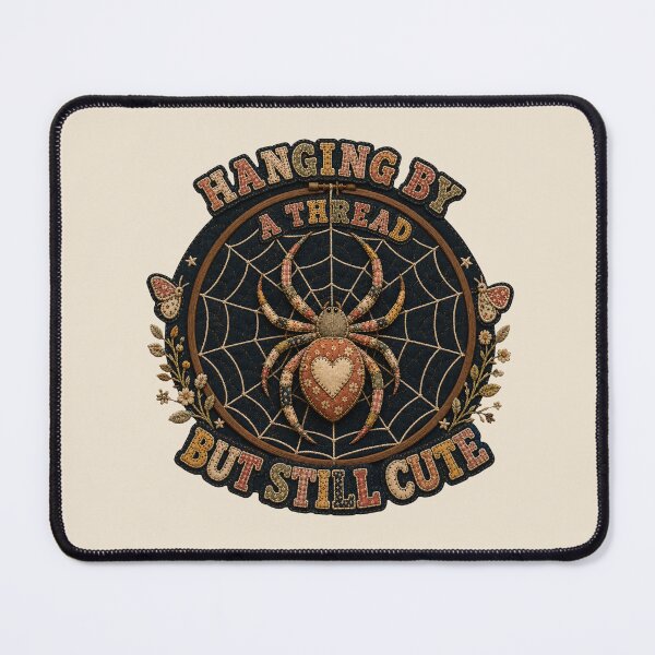 Item preview, Patchwork Spider - Hanging by a Thread, Still Cute designed and sold by PitsFusion.
