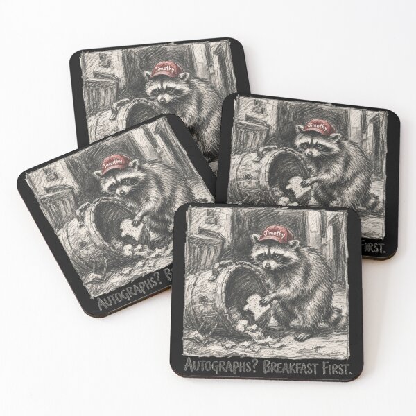 Item preview, Jimothy Autographs Breakfast First Raccoon Trash Panda Vintage Sketch designed and sold by thoughtswear.