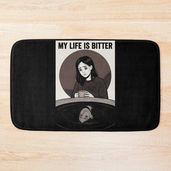 Item preview, Bitter Life Coffee Minimalist Dark Comic Poster designed and sold by DuckOddity.