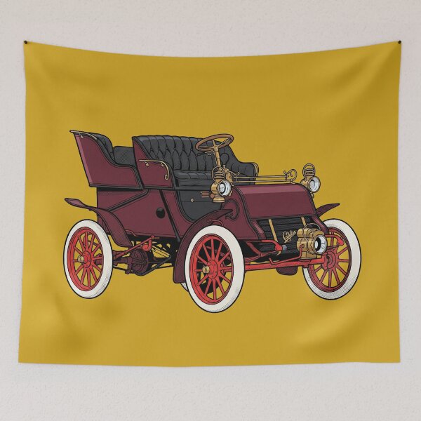 Item preview, 1903 Cadillac Model A Runabout: Vintage Brass Era Automobile Art designed and sold by FreiherrPK.