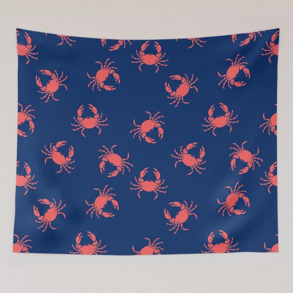 Item preview, Pattern Crab on blue navy background designed and sold by Kimos Creative Store.