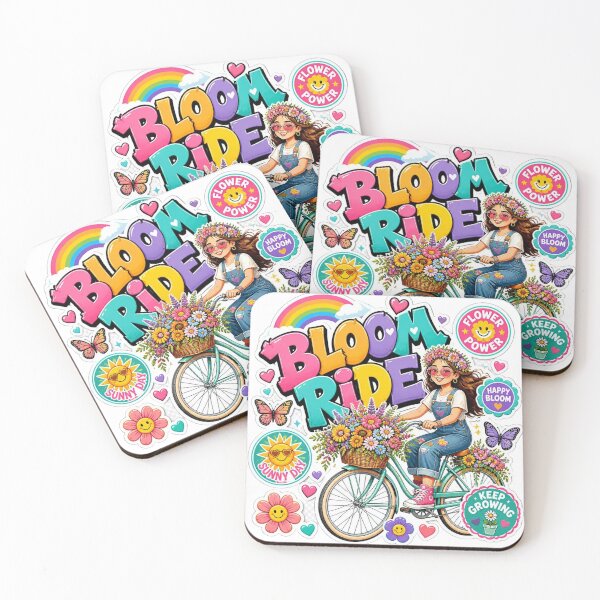 Item preview, BLOOM RIDE Graffiti Sticker PNG | Cute Bicycle Girl Floral Aesthetic | Colorful Spring Flowers Vinyl Decal for Laptop, Water Bottle & Journal designed and sold by Stylestickers55.