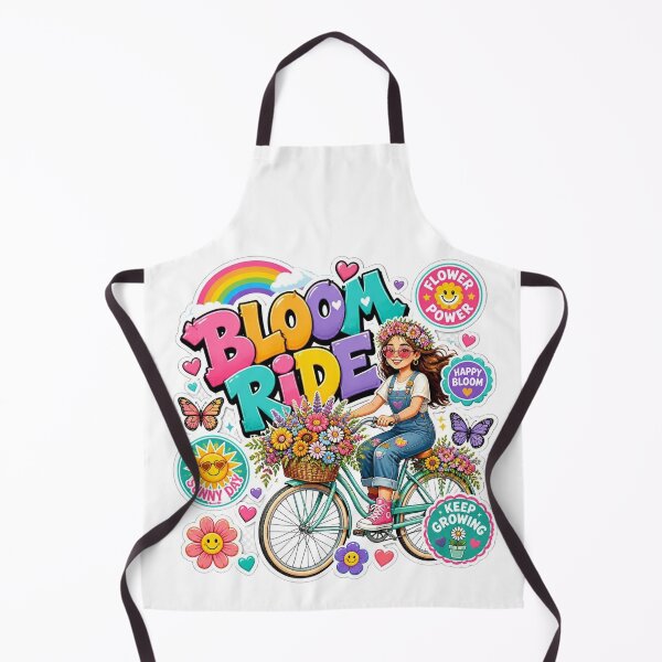 Item preview, BLOOM RIDE Graffiti Sticker PNG | Cute Bicycle Girl Floral Aesthetic | Colorful Spring Flowers Vinyl Decal for Laptop, Water Bottle & Journal designed and sold by Stylestickers55.