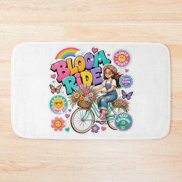 Item preview, BLOOM RIDE Graffiti Sticker PNG | Cute Bicycle Girl Floral Aesthetic | Colorful Spring Flowers Vinyl Decal for Laptop, Water Bottle & Journal designed and sold by Stylestickers55.