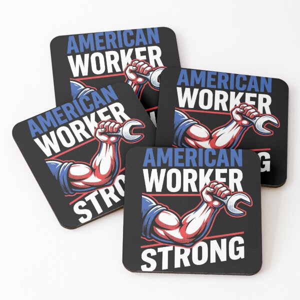 Item preview, American Worker Strong Wrench Labor Day Patriotic Mechanic designed and sold by TeNovaStudio.
