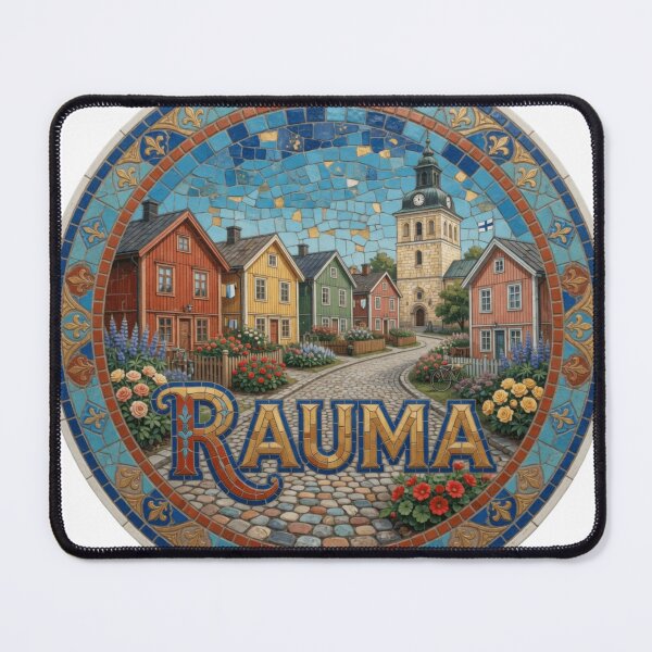 Item preview, Rauma Old Town Mosaic Travel Sticker Summer Souvenir designed and sold by Imaginarium of Chaos falcon88 .