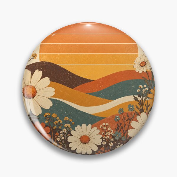 Item preview, Wildflower Sunrise – Retro Nature Design designed and sold by Sunset Syndicate.