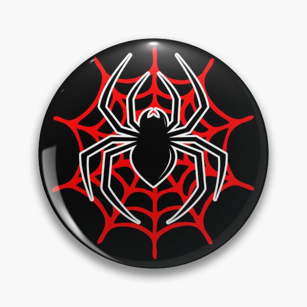 Item preview, Black Spider with Red Web | Gothic Halloween Arachnid Design designed and sold by coolcreativeco.