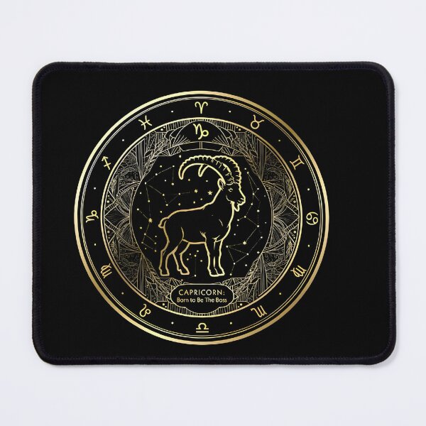 Item preview, Capricorn Elegant Gold Zodiac Medallion designed and sold by Zodiac Celestial Art.