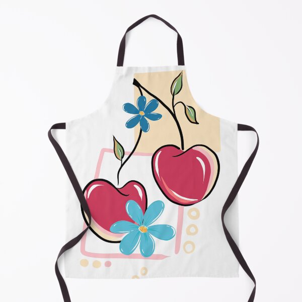 Item preview, Cute Vintage Cherries with Blue Flowers – Aesthetic Coquette Pattern designed and sold by Fiorart Studio .