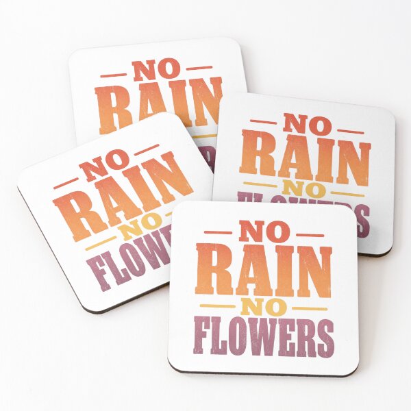 Item preview, No Rain No Flowers Motivational Quote T-Shirt designed and sold by redblink store.