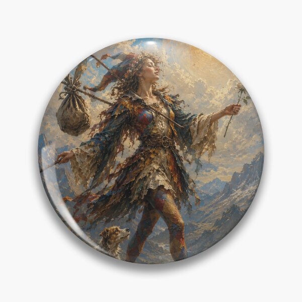 Item preview, The Fool Tarot Card painting. designed and sold by GalleryKauffeld.