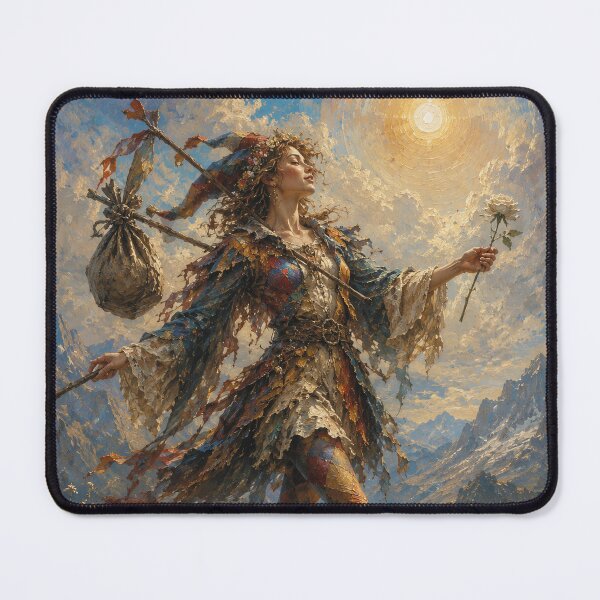 Item preview, The Fool Tarot Card painting. designed and sold by GalleryKauffeld.
