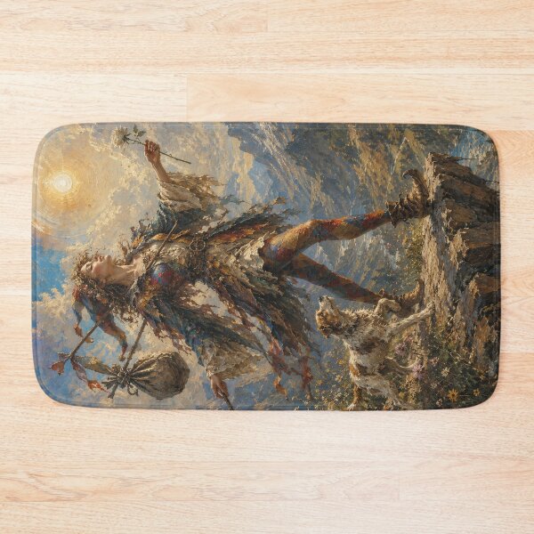 Item preview, The Fool Tarot Card painting. designed and sold by GalleryKauffeld.