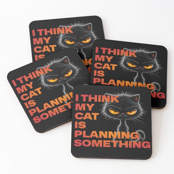 Item preview, I Think My Cat Is Planning Something designed and sold by Winston Cat.