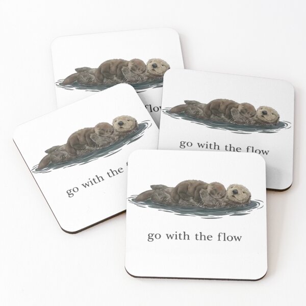 Item preview, Go With The Flow Sea Otter | Cute Otter Mom & Baby Vintage Nature  designed and sold by Gbriel3.