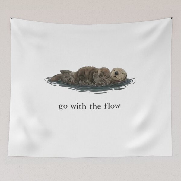 Item preview, Go With The Flow Sea Otter | Cute Otter Mom & Baby Vintage Nature  designed and sold by Gbriel3.