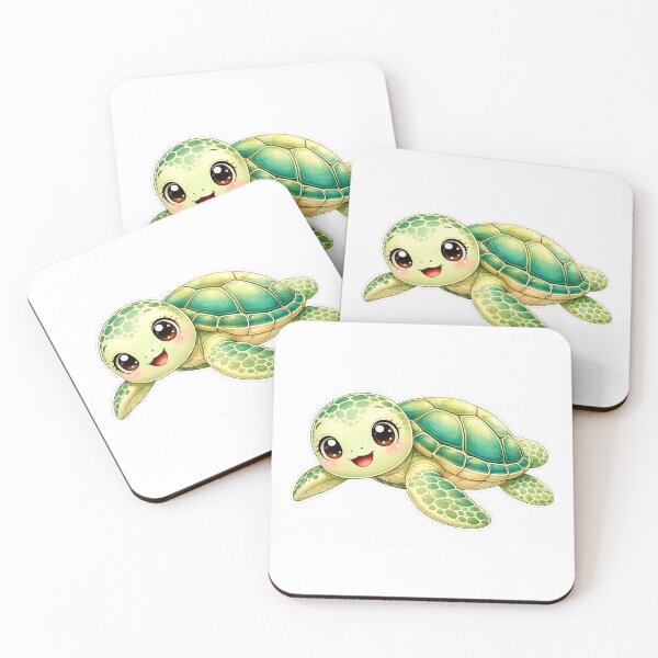 Item preview, Cute sea turtle kawaii cartoon  designed and sold by BackgroundND.