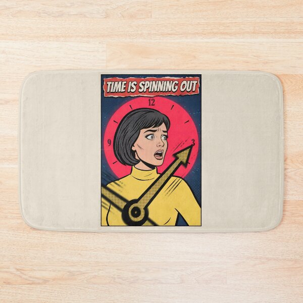 Item preview, Time is Spinning Out Retro Comic Poster designed and sold by DuckOddity.