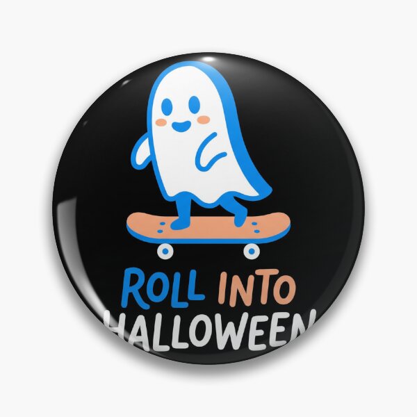 Item preview, Roll Into Halloween Skateboarding Ghost Cute Spooky Season designed and sold by TeNovaStudio.