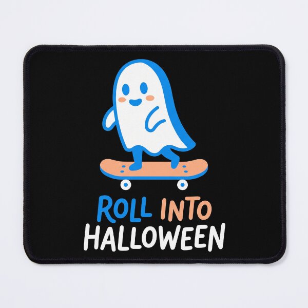 Item preview, Roll Into Halloween Skateboarding Ghost Cute Spooky Season designed and sold by TeNovaStudio.