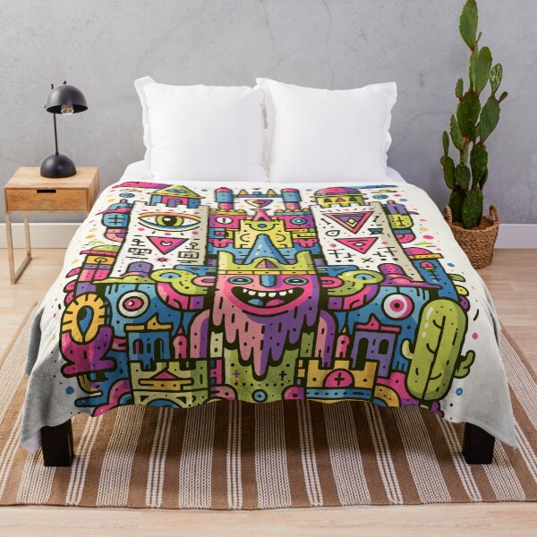 Item preview, Vibrant Psychedelic Fantasy Kingdom Doodle Art designed and sold by Romgora.