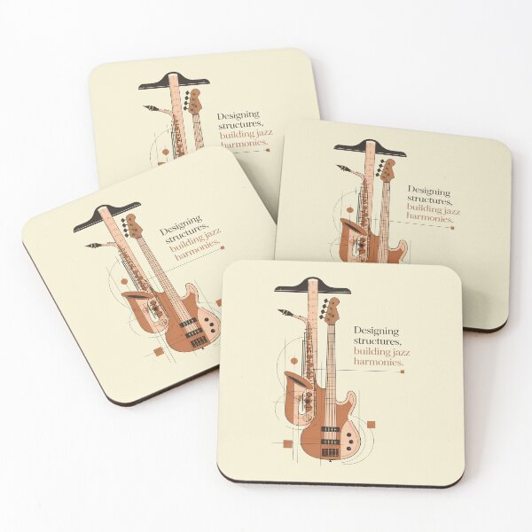Item preview, Architect Bass & Saxophone - Designing Structures Building Jazz Harmonies  designed and sold by Art-Arcade6.