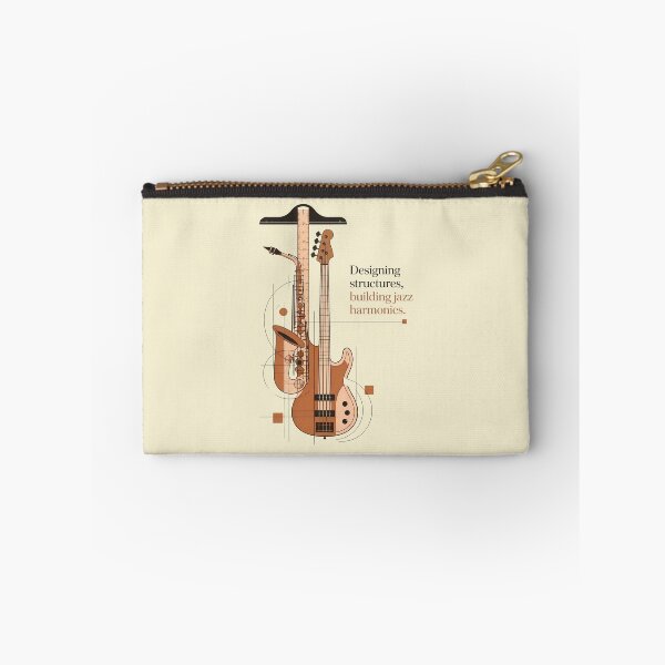 Item preview, Architect Bass & Saxophone - Designing Structures Building Jazz Harmonies  designed and sold by Art-Arcade6.