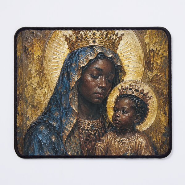 Item preview, Black Madonna with child painting. designed and sold by GalleryKauffeld.