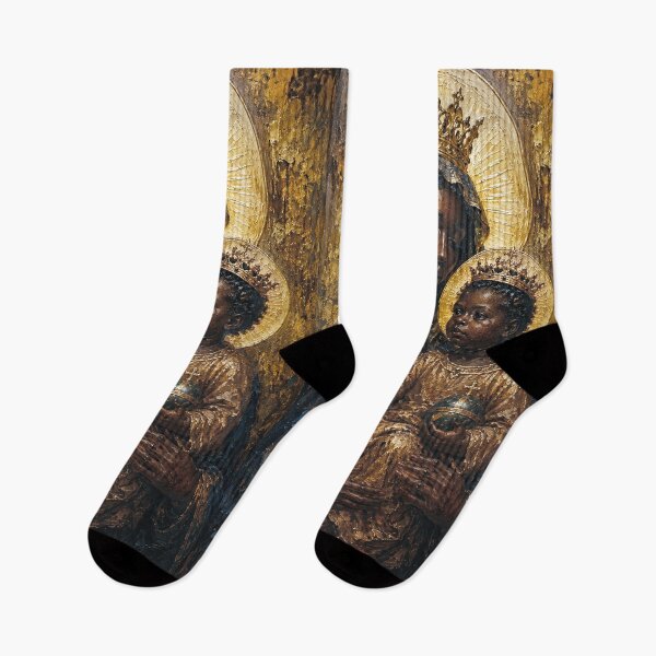 Item preview, Black Madonna with child painting. designed and sold by GalleryKauffeld.