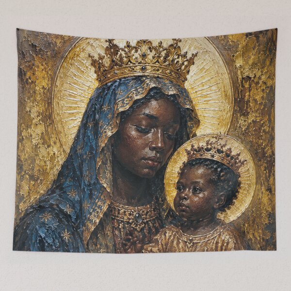 Item preview, Black Madonna with child painting. designed and sold by GalleryKauffeld.
