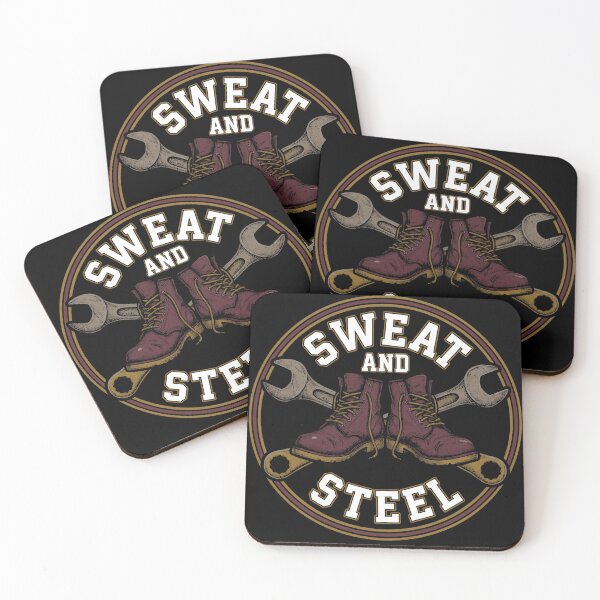 Item preview, Sweat And Steel Vintage Work Boots Wrench Blue Collar Worker designed and sold by TeNovaStudio.