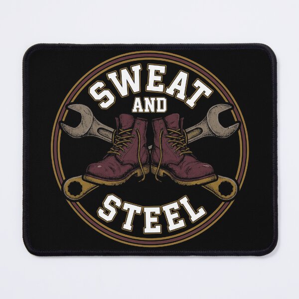 Item preview, Sweat And Steel Vintage Work Boots Wrench Blue Collar Worker designed and sold by TeNovaStudio.