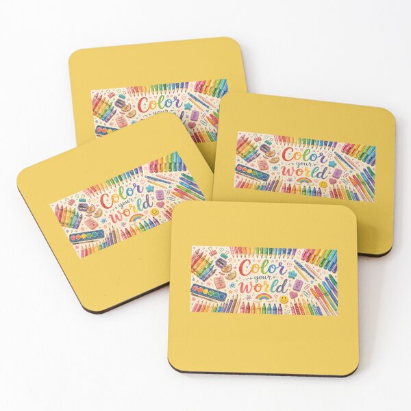 Item preview, Color Your World - Colorful School Supplies designed and sold by Novel Works Studio.