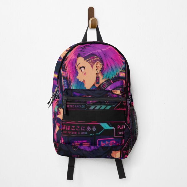 Item preview, Cyberpunk Arcade Girl - Retro Gaming Anime designed and sold by Apocalyptic Art Studio.