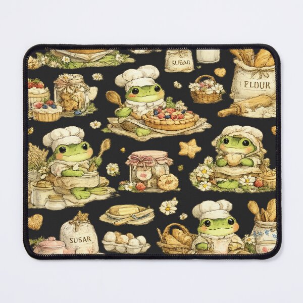Item preview, Cute Cottagecore Frog Seamless Pattern | Whimsical Forest Frogs, Mushrooms & Wildflowers designed and sold by AvalonTshirts.