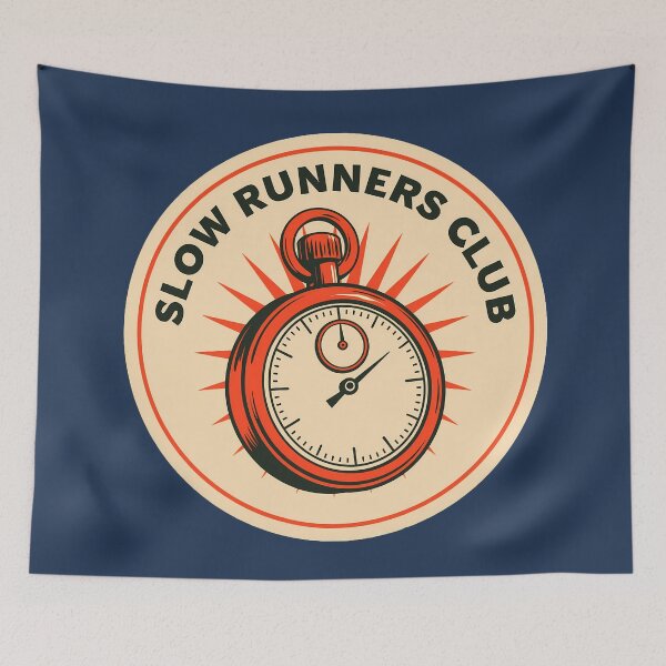 Item preview, Slow Runners Club Retro Stopwatch Badge designed and sold by FrostyFrisby.