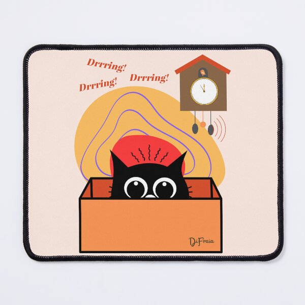 Item preview, Clock startling the cat designed and sold by DiFraia Studio.