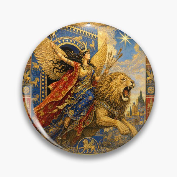 Item preview, Ishtar at the Gate | Mesopotomian Mythical Wall Art designed and sold by Stoneflower-Art.